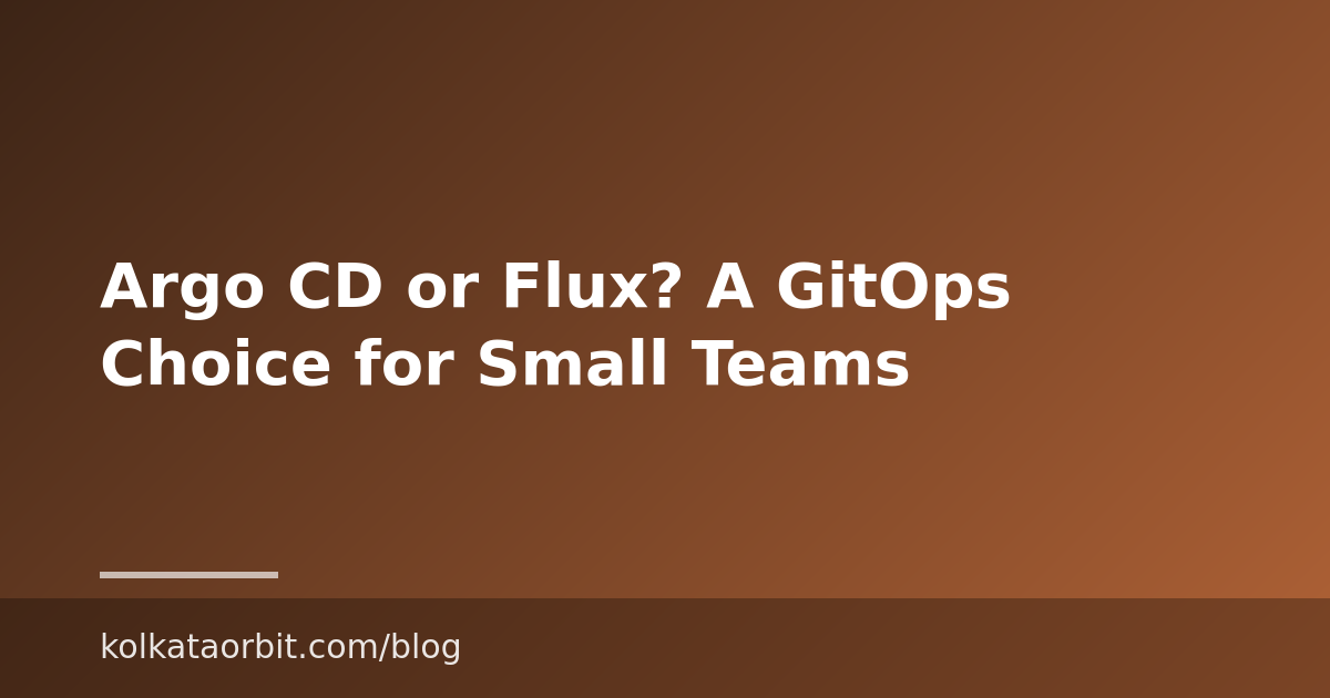 Argo CD or Flux? A GitOps Choice for Small Teams